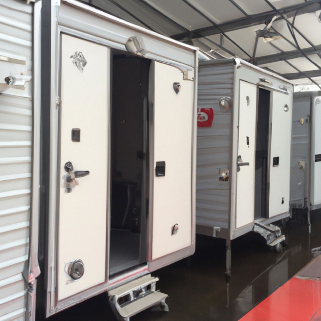 Washroom trailers by Miller Office Trailers